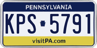 PA license plate KPS5791