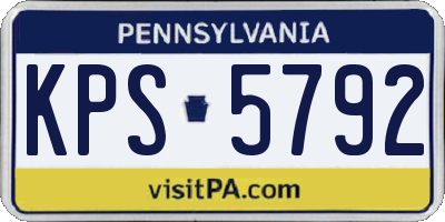 PA license plate KPS5792