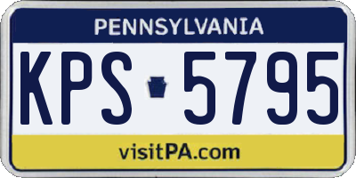 PA license plate KPS5795
