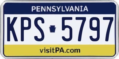 PA license plate KPS5797