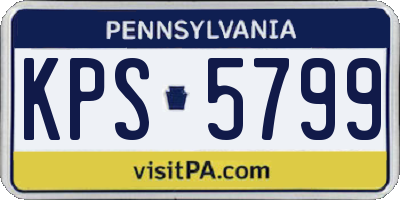 PA license plate KPS5799
