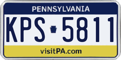 PA license plate KPS5811