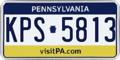 PA license plate KPS5813