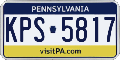PA license plate KPS5817