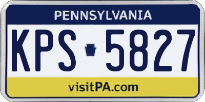 PA license plate KPS5827