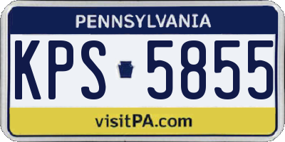 PA license plate KPS5855