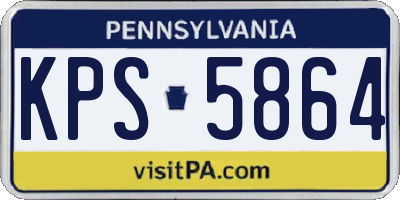 PA license plate KPS5864