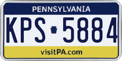 PA license plate KPS5884
