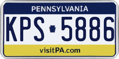 PA license plate KPS5886