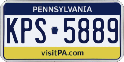 PA license plate KPS5889
