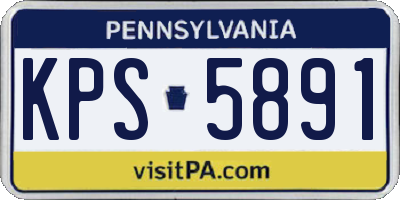 PA license plate KPS5891