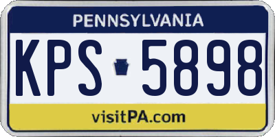 PA license plate KPS5898