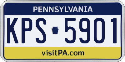 PA license plate KPS5901