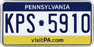 PA license plate KPS5910