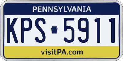 PA license plate KPS5911