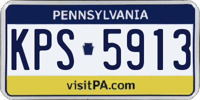 PA license plate KPS5913