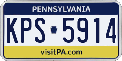 PA license plate KPS5914