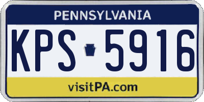 PA license plate KPS5916