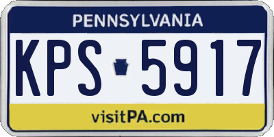 PA license plate KPS5917