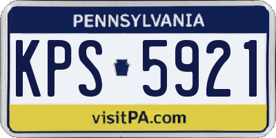 PA license plate KPS5921