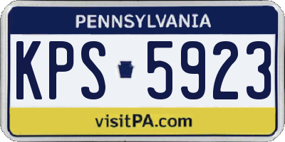 PA license plate KPS5923