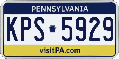 PA license plate KPS5929