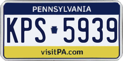 PA license plate KPS5939