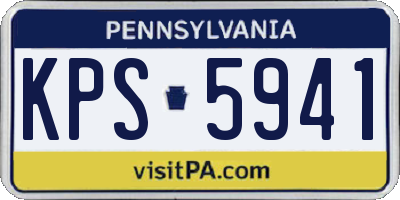 PA license plate KPS5941