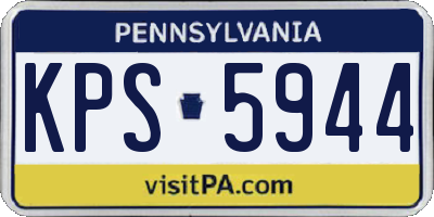 PA license plate KPS5944