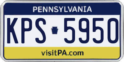 PA license plate KPS5950