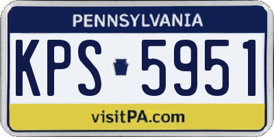 PA license plate KPS5951