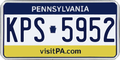 PA license plate KPS5952