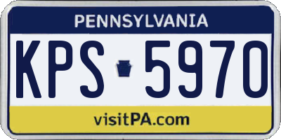 PA license plate KPS5970