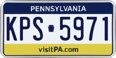 PA license plate KPS5971