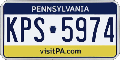 PA license plate KPS5974