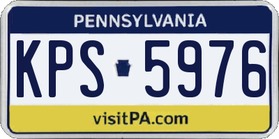 PA license plate KPS5976