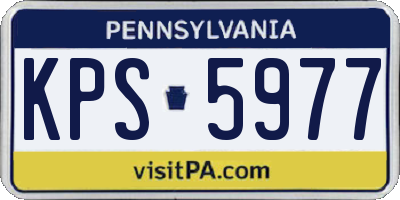 PA license plate KPS5977