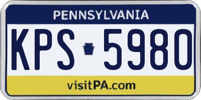 PA license plate KPS5980