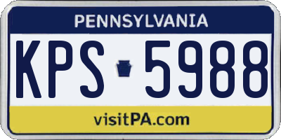PA license plate KPS5988