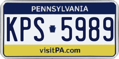 PA license plate KPS5989