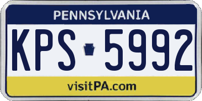 PA license plate KPS5992