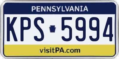 PA license plate KPS5994