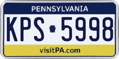PA license plate KPS5998