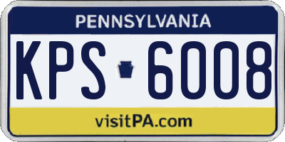 PA license plate KPS6008