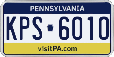 PA license plate KPS6010