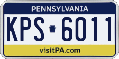 PA license plate KPS6011