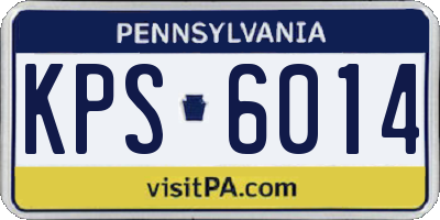PA license plate KPS6014