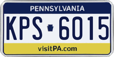 PA license plate KPS6015