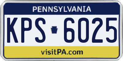 PA license plate KPS6025