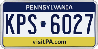 PA license plate KPS6027